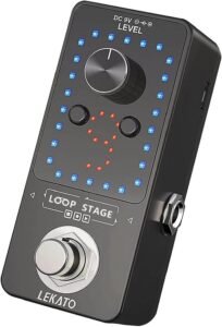 LEKATO Guitar Looper,Built-in Tuner,Bass Loop Effect Pedal(9 Loop Tracks,Max 40 Minutes Overdub Recording) Electric Guitar Loop Machine,Musicial Gears for Guitars/Bass/Keyboard/Drum