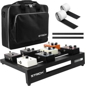 STRICH Guitar Pedal Board Aluminum Alloy 1.82lb Super Light Small Effect Pedalboard 15'' x 11.8'' with Carry Bag, STANDARD 15 (Angled)