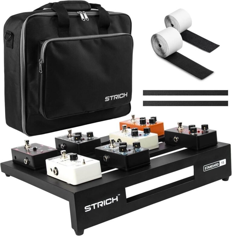 STRICH Guitar Pedal Board Aluminum Alloy 1.82lb Super Light Small Effect Pedalboard 15'' x 11.8'' with Carry Bag, STANDARD 15 (Angled)