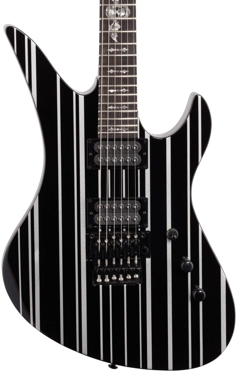 Schecter Synyster Gates Standard Electric Guitar, Black Silver Stripes