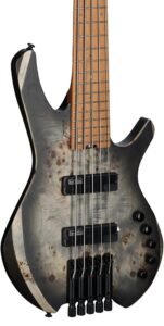 Cort Space 5 Headless Electric Bass, Stardust Black