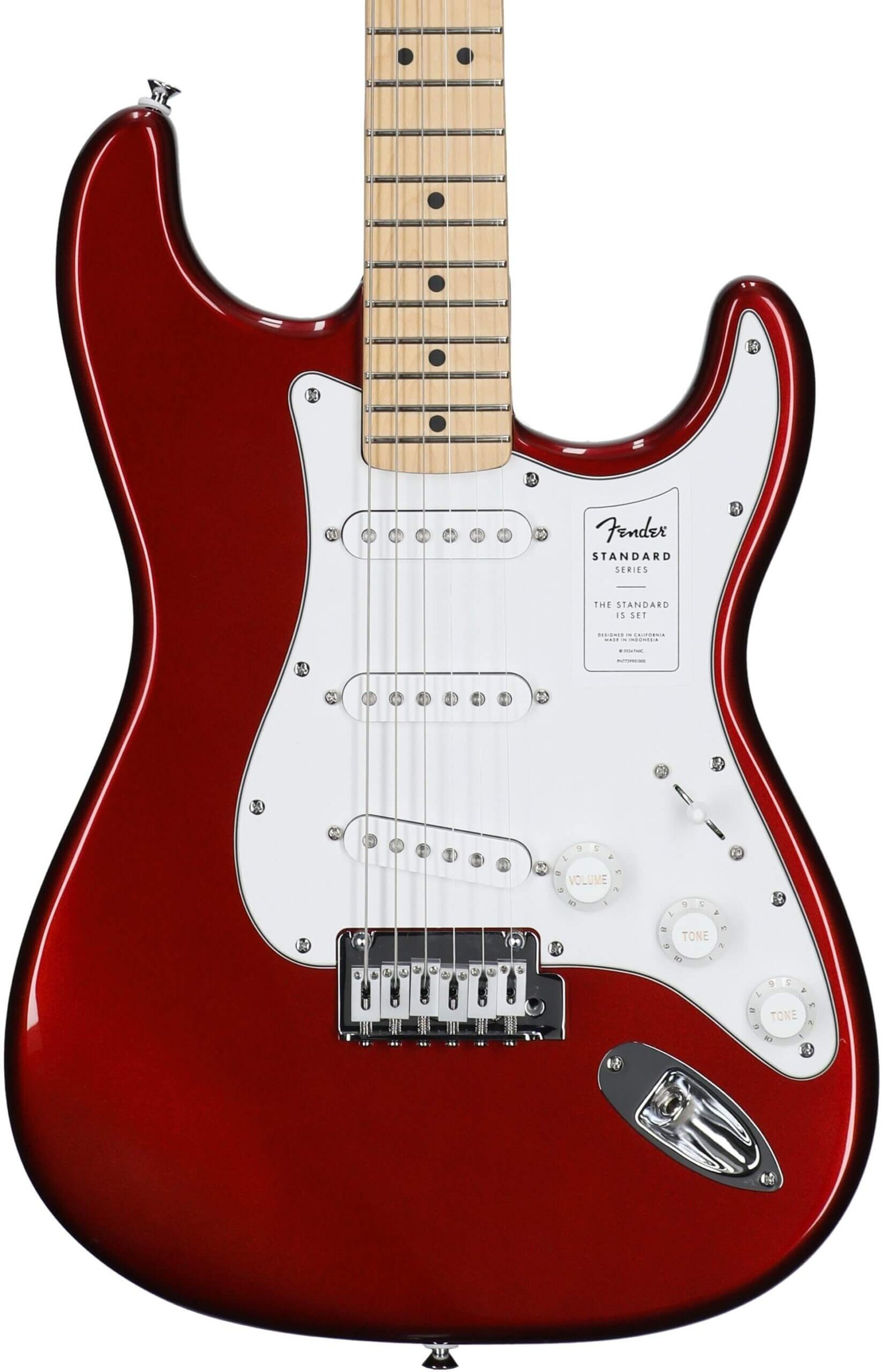 Fender Standard Stratocaster Electric Guitar, Maple Fingerboard, Candy Cola