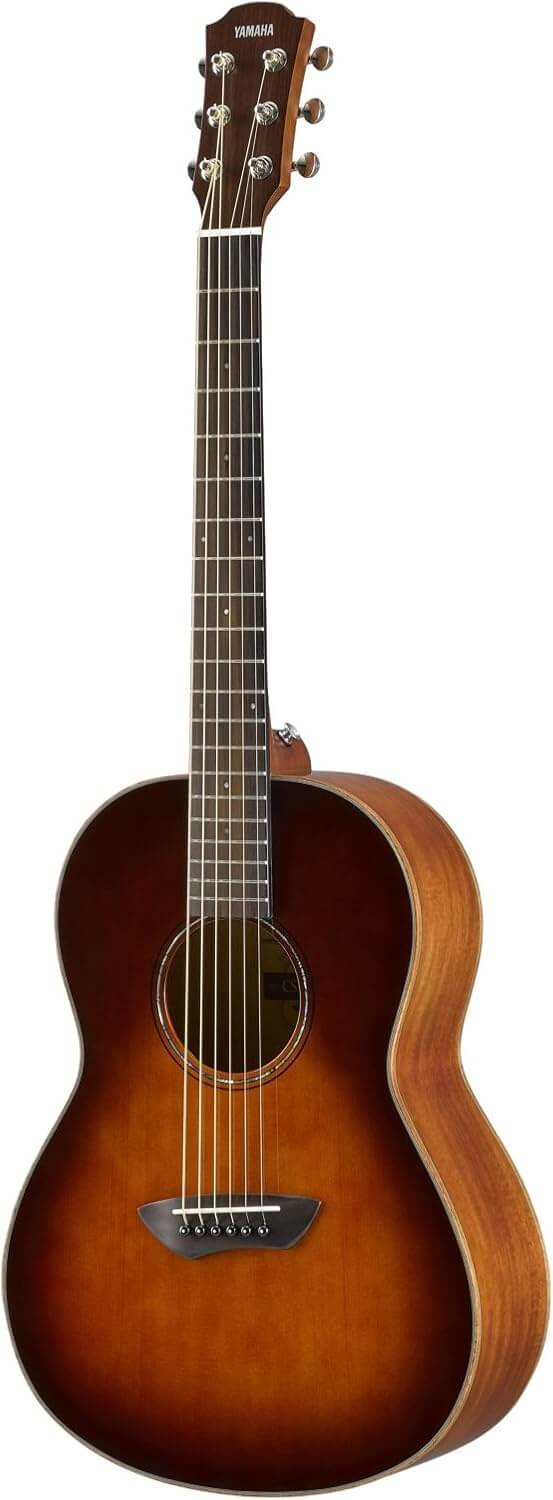 Yamaha CSF3MTBS Western Guitar Tobacco Brown Sunburst Handy and Elegant Acoustic Guitar with Rich Sound, Ideal for Travelling, Includes Guitar Bag, 3/4 Scale