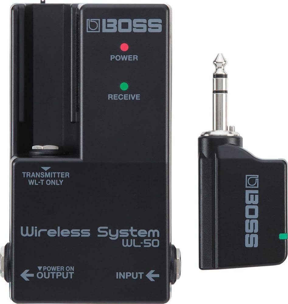 BOSS Wl-50 Guitar Wireless System, Plug-And-Play Wireless System In A Stompbox-Size format for Pedalboards,Black