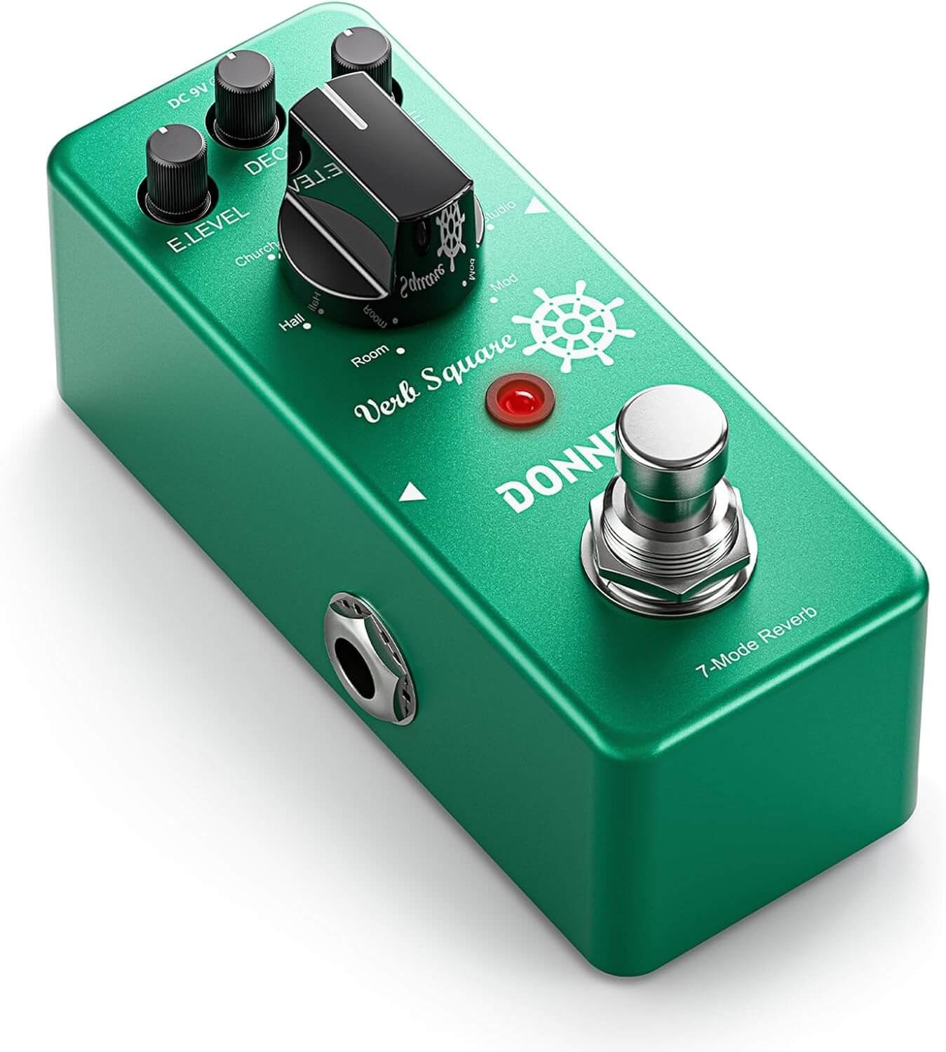 Donner Reverb Guitar Pedal, Verb Square Digital Reverb 7 Modes Room, Hall, Church, Spring, Plate, Studio, Mod, True Bypass