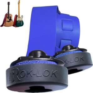 Rok Lok PRO – Universal Quick-Change Guitar Strap Lock System – Rubber-Coated for Finish Protection – No Tools, No Mods, Fits Most Electric, Acoustic & Bass Guitars
