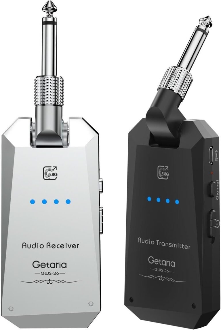 5.8Hz Guitar Wireless System Anti-Interference Instrument 4Channels Wireless Transmitter Receiver Digital Audio Cordless System Bass For Electric Guitars Bass