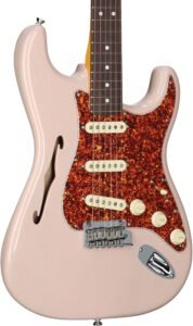 Fender Limited Edition American Professional II Stratocaster Thinline Electric Guitar (with Case), Transparent Shell Pink