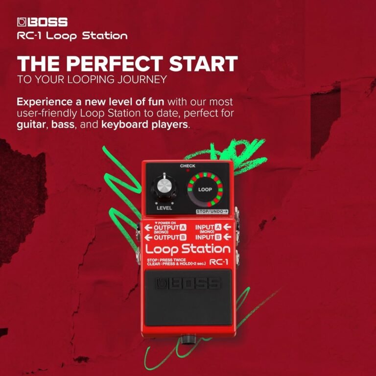 BOSS RC-1 Loop Station Pedal | Industry Standard Simple Looper for Guitar, Bass, Keyboards & More | 24-Segment LED Indicator | 12 Minutes of Record Time | Record, Playback, Overdub, Undo & Redo Loops
