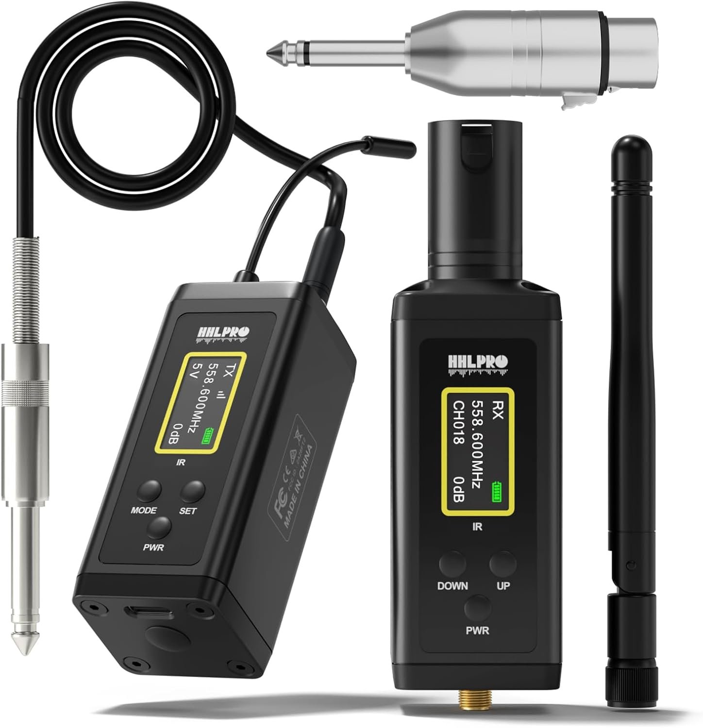 UHF Wireless in Ear Monitor System, 260 FT Range, Low Latency IEM System with 26 Channels, Dual Volume Control, Auto Pairing, Beltpack Transmitter & Receiver for Musicians, Band Rehearsal