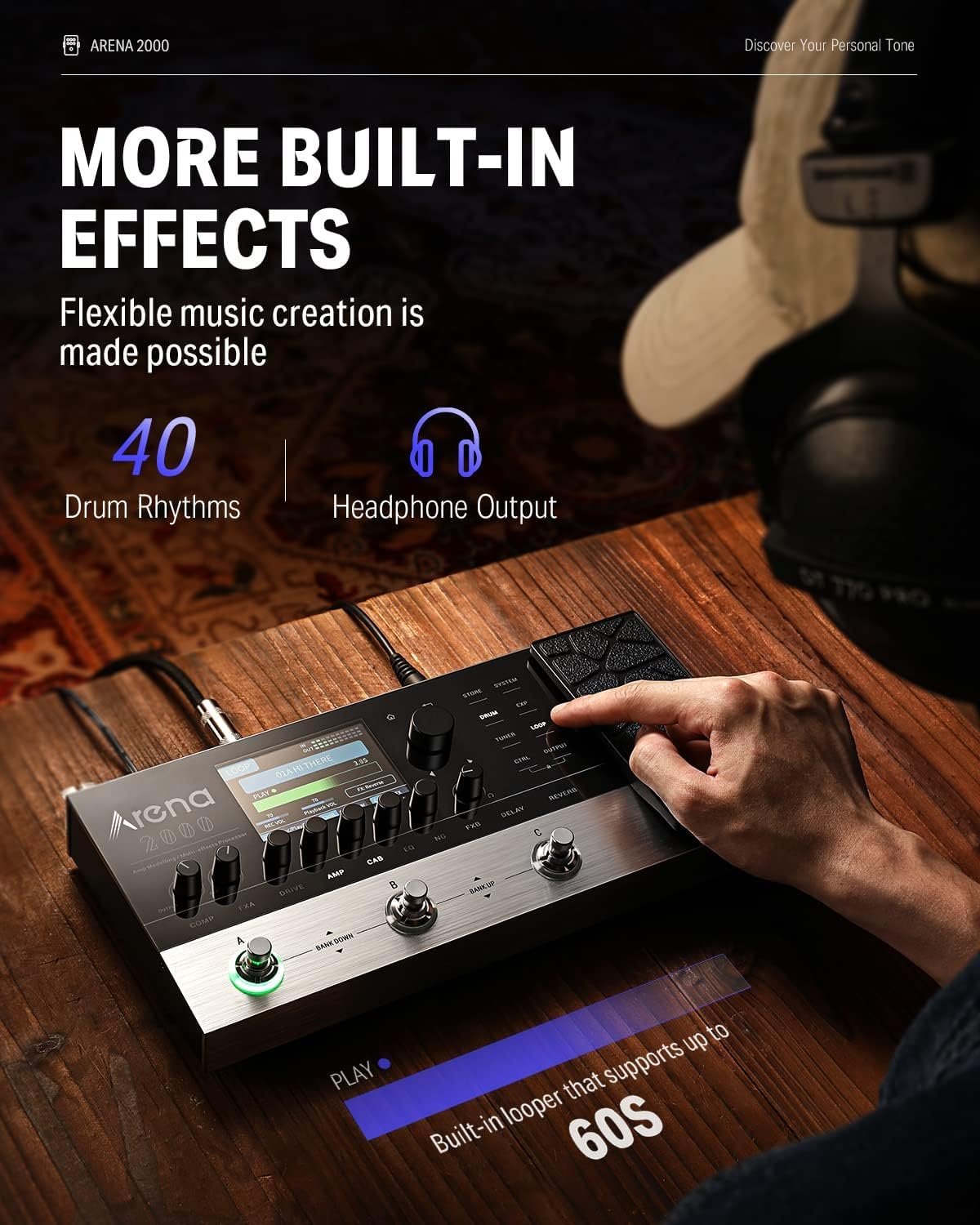 Donner Arena 2000 guitar effects floorboard