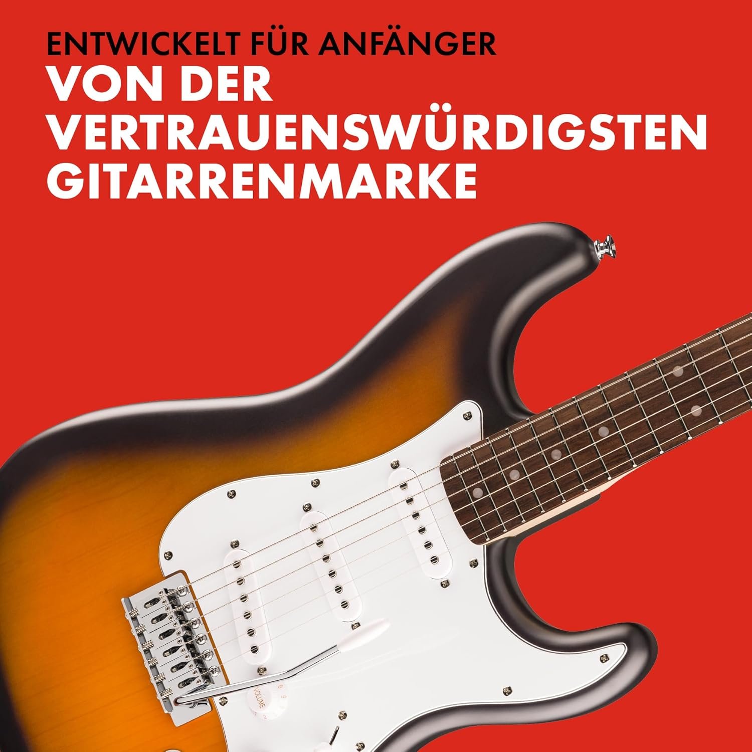 Squier Debut Collection Stratocaster electric guitar in sunburst finish