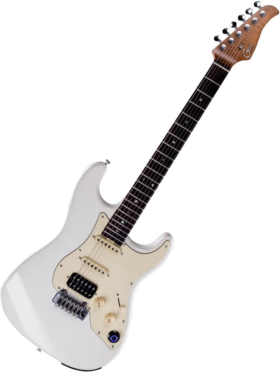 GTRS P800 white electric guitar with rosewood fretboard