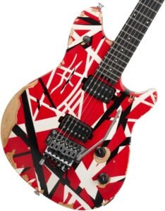 EVH Wolfgang Special Striped electric guitar with aged red, black, and white finish