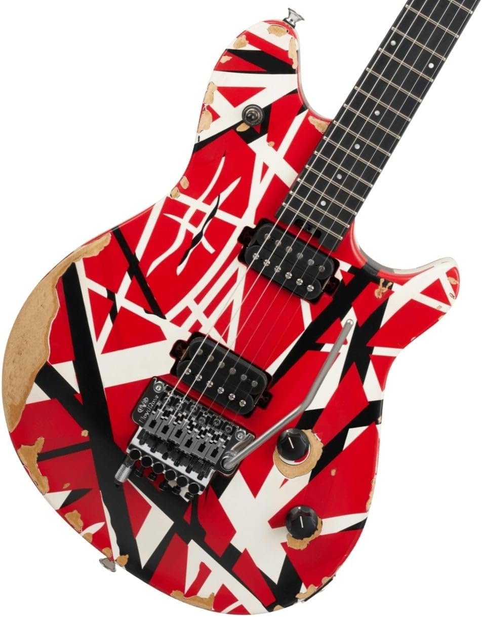 EVH Wolfgang Special Striped electric guitar with aged red, black, and white finish