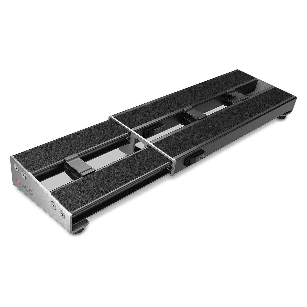 D'Addario XPND 1 expandable single-row guitar pedalboard in black