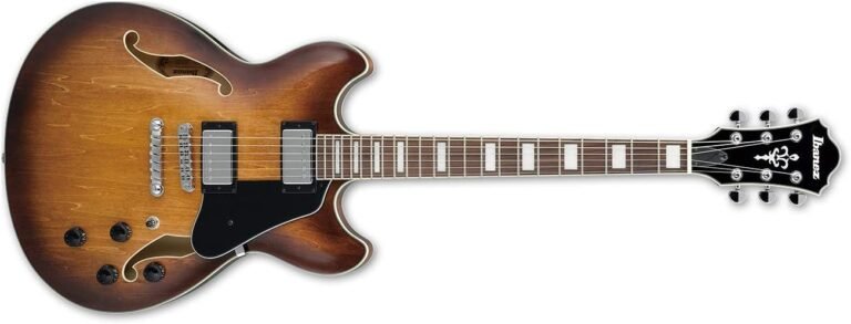 Ibanez Artcore AS73 semi-hollow electric guitar in Tobacco Brown with dual humbucker pickups