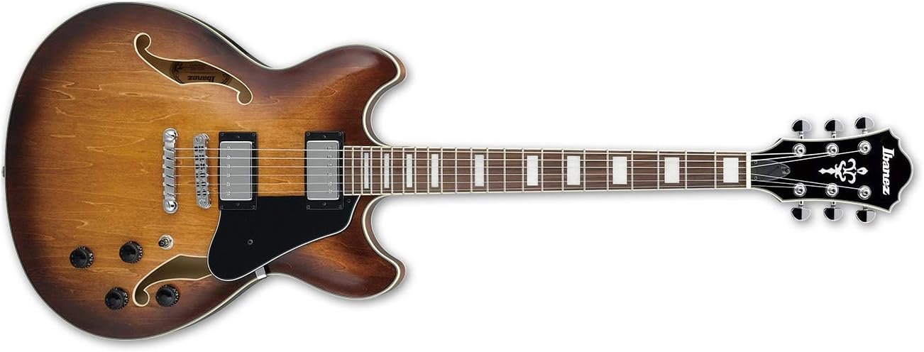 Ibanez Artcore AS73 semi-hollow electric guitar in Tobacco Brown with dual humbucker pickups