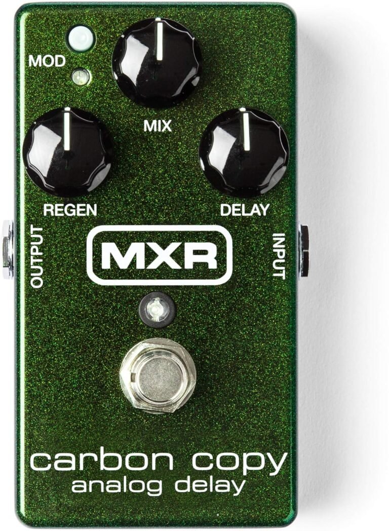 MXR M169 Carbon Copy analog delay guitar pedal in metallic green finish