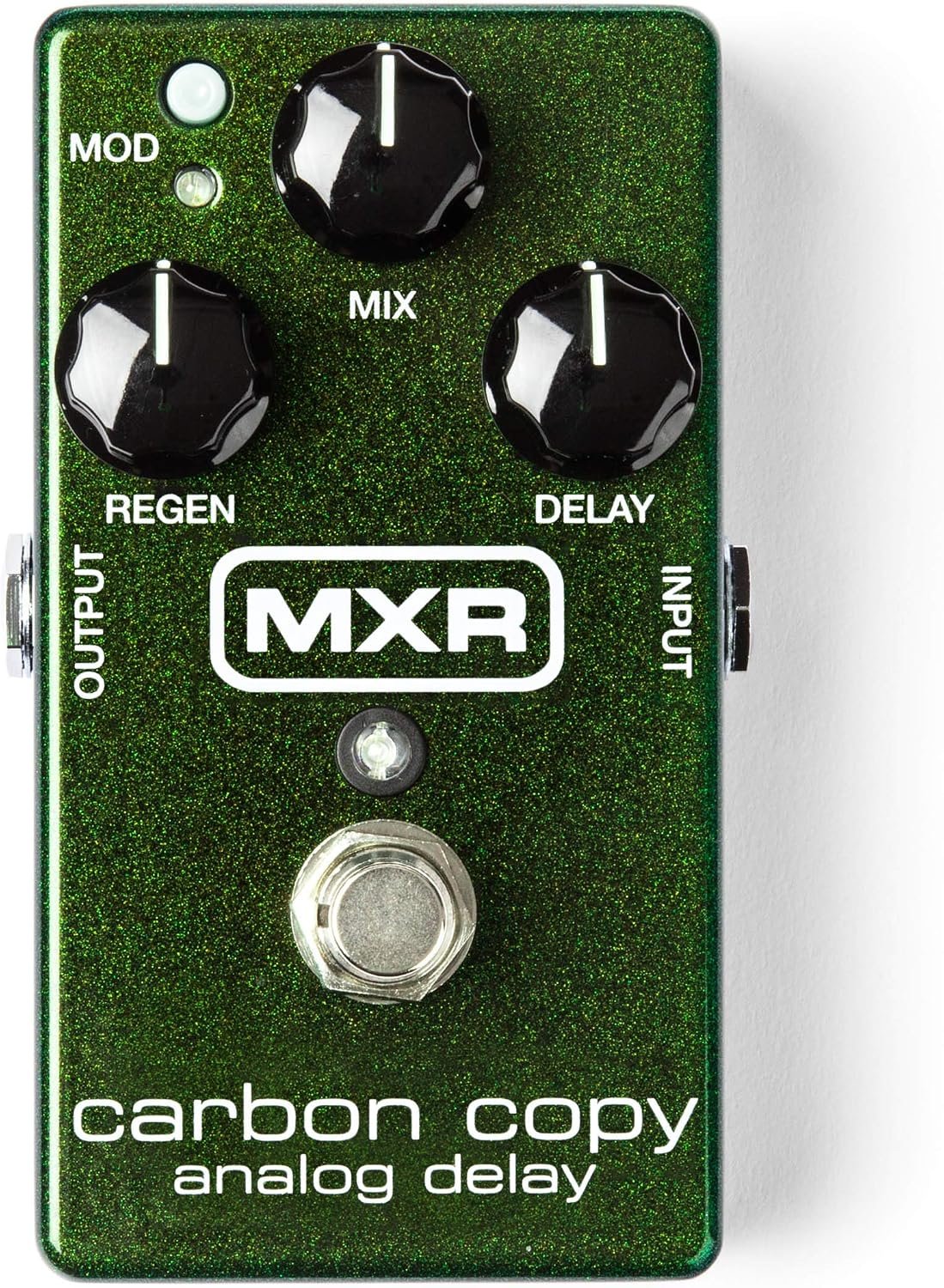 MXR M169 Carbon Copy analog delay guitar pedal in metallic green finish