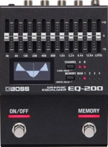 BOSS EQ-200 Graphic Equalizer guitar effects pedal with ten-band EQ controls